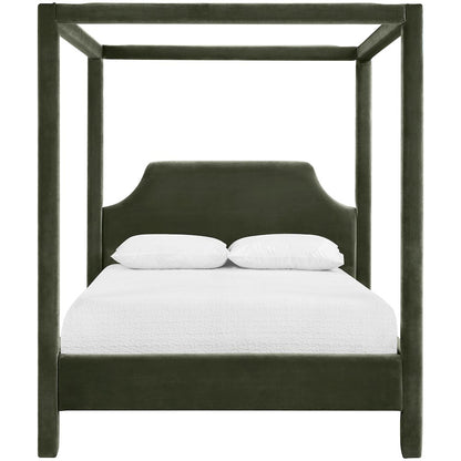 Dawson Green Velvet Upholstered Queen Bed