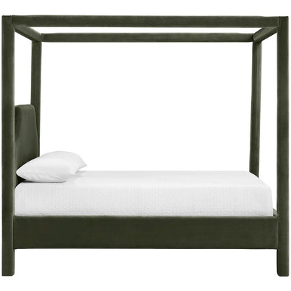 Dawson Green Velvet Upholstered Queen Bed