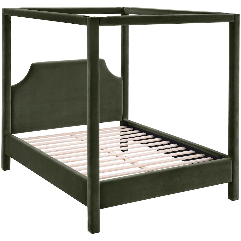 Dawson Green Velvet Upholstered Queen Bed