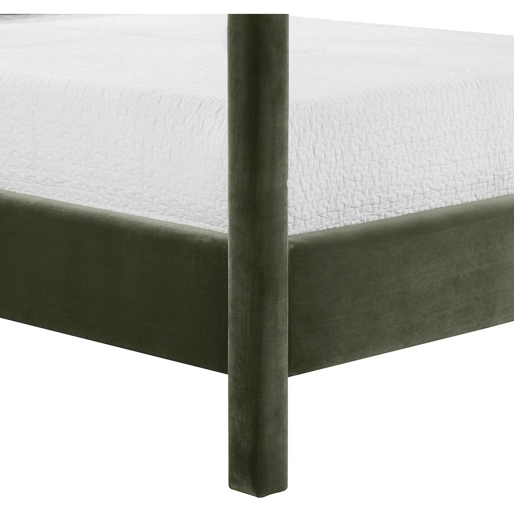 Dawson Green Velvet Upholstered Queen Bed