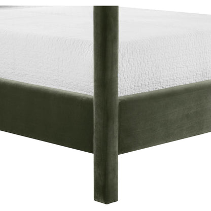 Dawson Green Velvet Upholstered Queen Bed