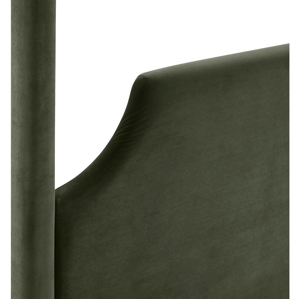 Dawson Green Velvet Upholstered Queen Bed