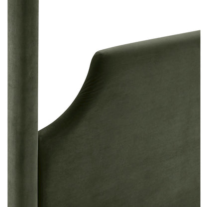 Dawson Green Velvet Upholstered Queen Bed