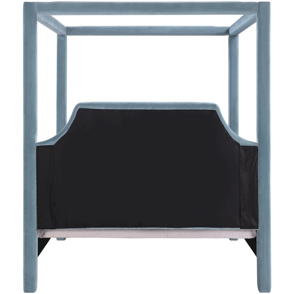 Dawson Light Blue Velvet Upholstered King Bed