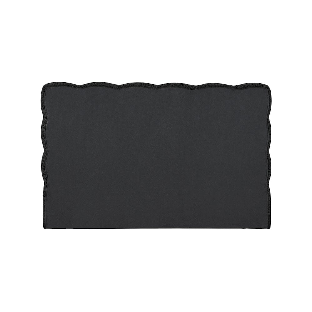 Deco Black Boucle Fabric Full Bed