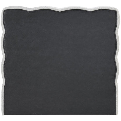 Deco Cream Boucle Fabric Twin Bed
