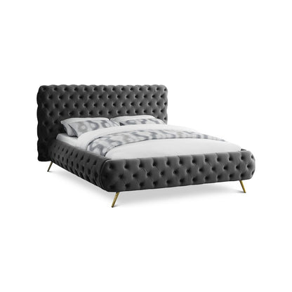 Delano Grey Velvet King Bed