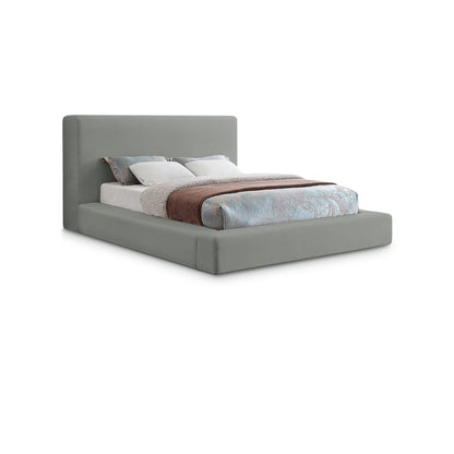 Devin Grey Linen Textured Fabric Full Bed