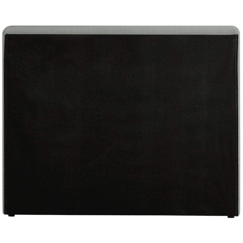 Devin Grey Linen Textured Fabric Twin Bed
