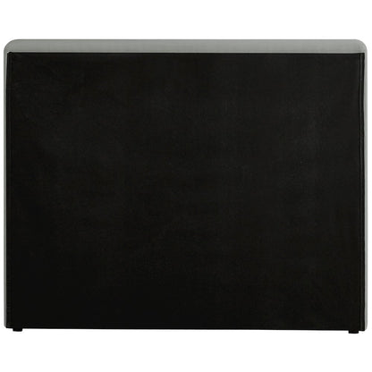 Devin Grey Linen Textured Fabric Twin Bed