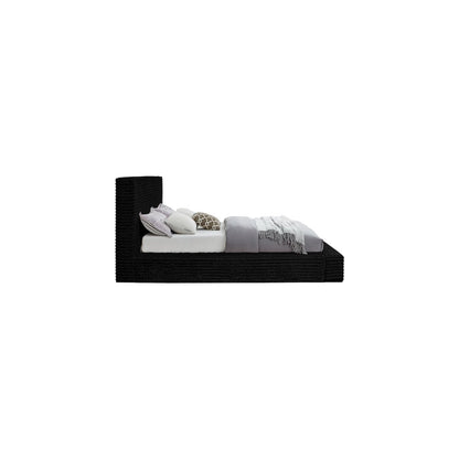 Dexter Black Corduroy Fabric King Bed