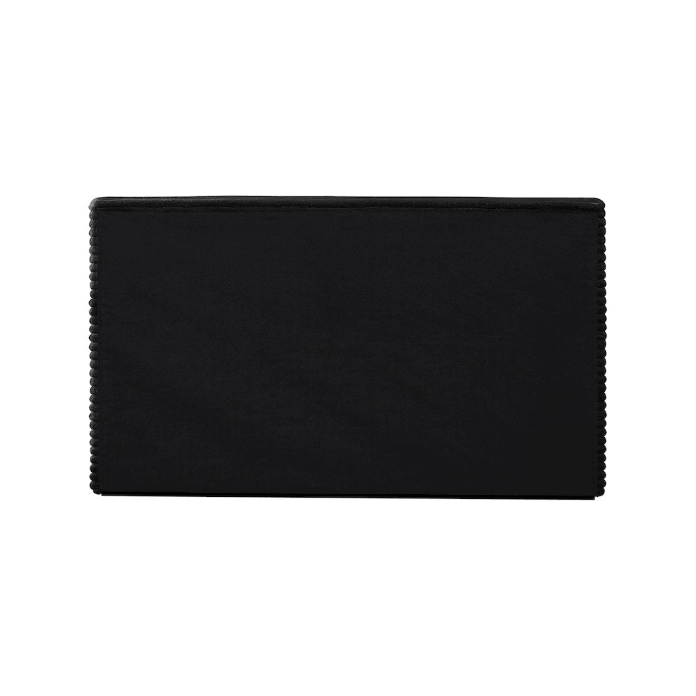 Dexter Black Corduroy Fabric Queen Bed