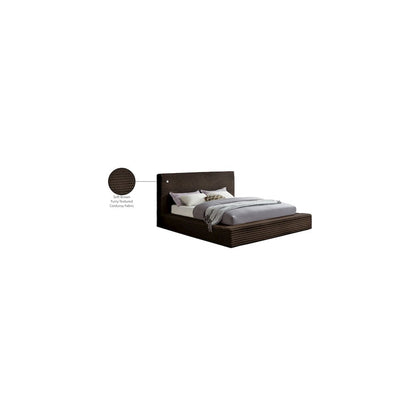 Dexter Brown Corduroy Fabric Full Bed