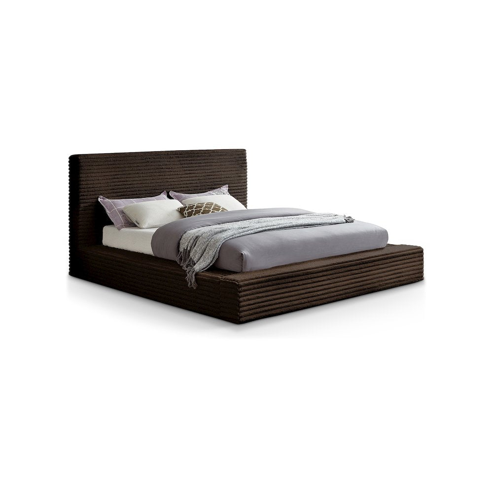 Dexter Brown Corduroy Fabric Full Bed