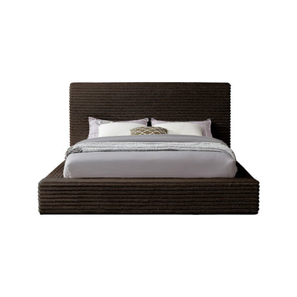 Dexter Brown Corduroy Fabric King Bed