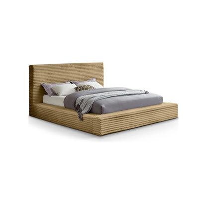 Dexter Camel Corduroy Fabric Full Bed