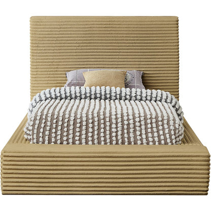 Dexter Camel Corduroy Fabric Twin Bed