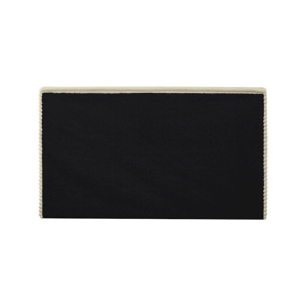 Dexter Cream Corduroy Fabric Queen Bed
