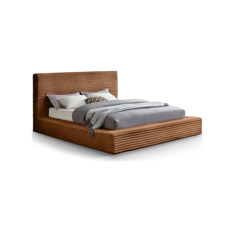 Dexter Saddle Corduroy Fabric King Bed
