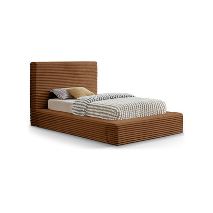 Dexter Saddle Corduroy Fabric Twin Bed