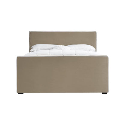 Dillard Beige Velvet King Bed