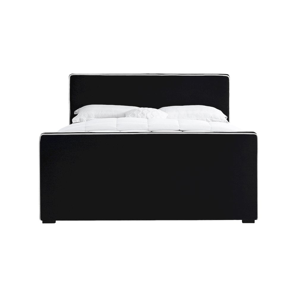 Dillard Black Velvet King Bed