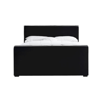Dillard Black Velvet King Bed