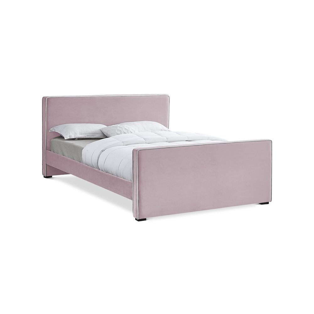 Dillard Pink Velvet Full Bed