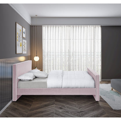 Dillard Pink Velvet Full Bed