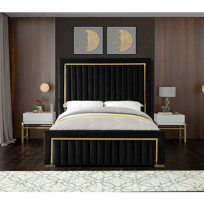 Dolce Black Velvet King Bed