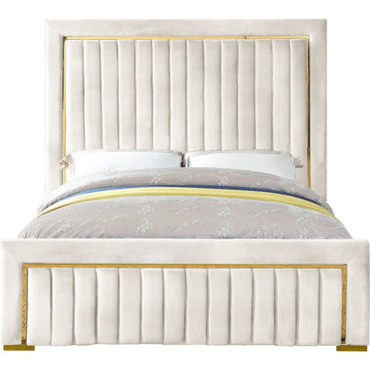 Dolce Cream Velvet King Bed