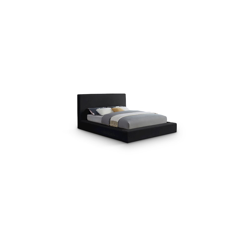 Dorian Black Velvet King Bed