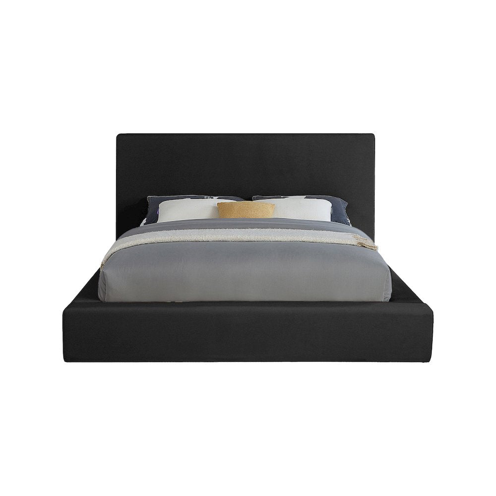 Dorian Black Velvet King Bed
