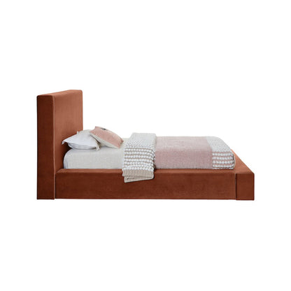 Dorian Cognac Velvet Twin Bed
