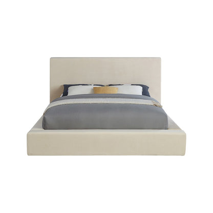 Dorian Cream Velvet King Bed