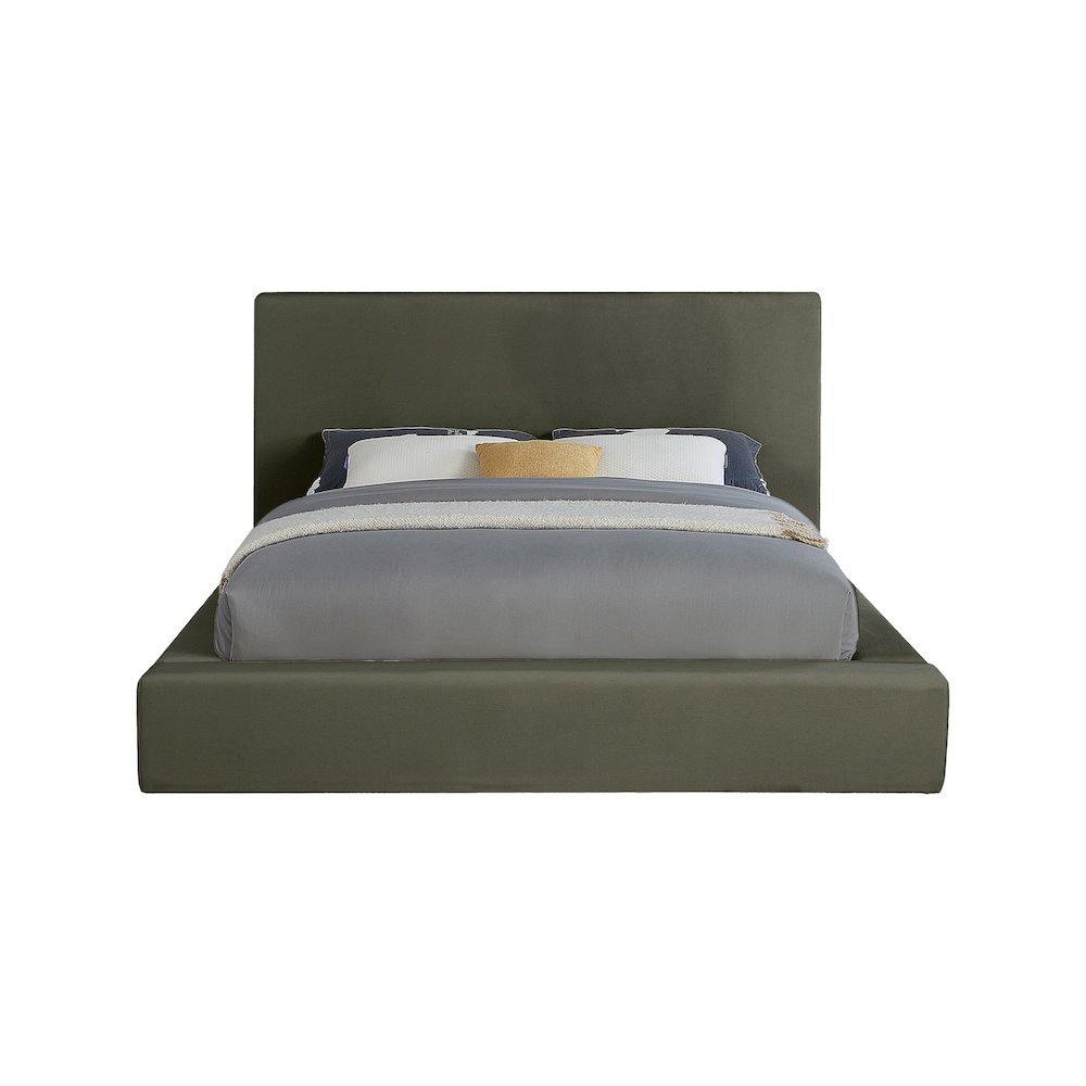 Dorian Green Velvet King Bed