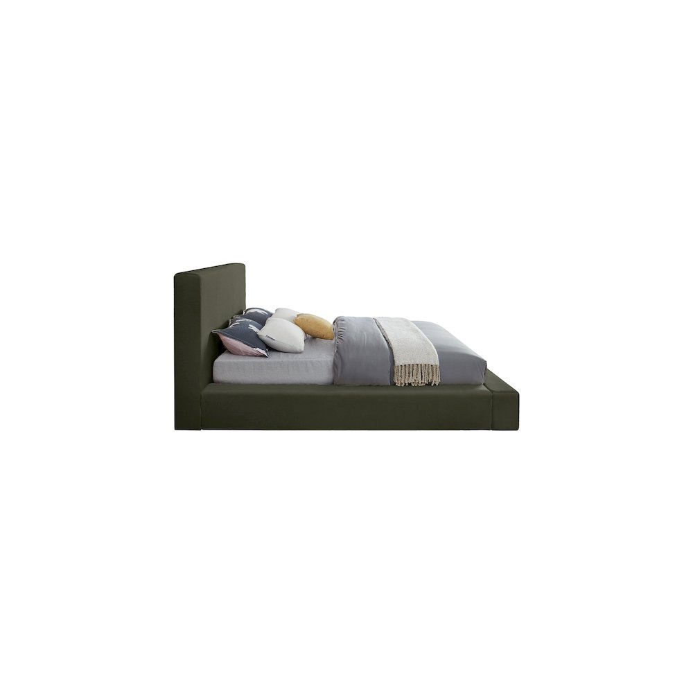 Dorian Green Velvet King Bed