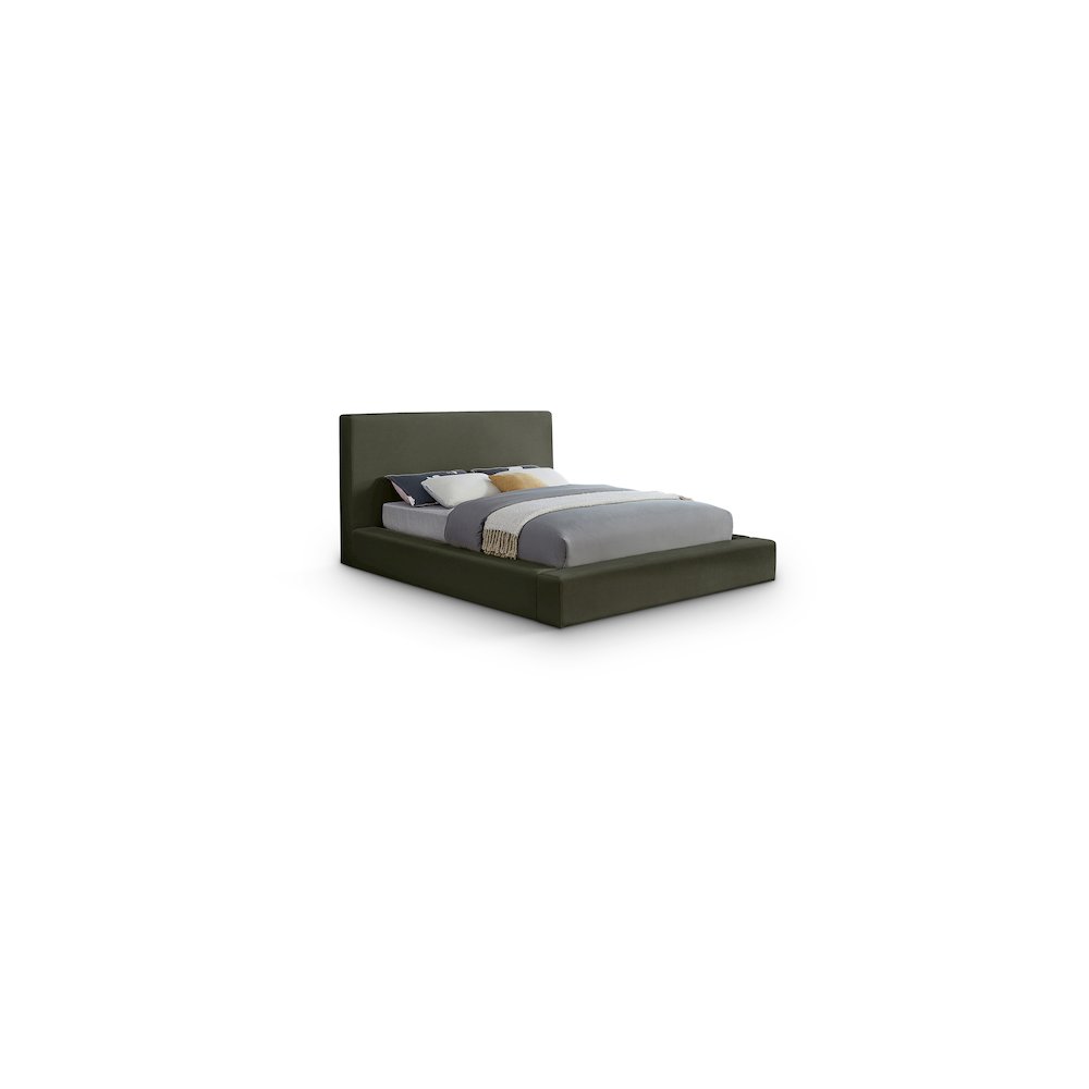 Dorian Green Velvet Queen Bed