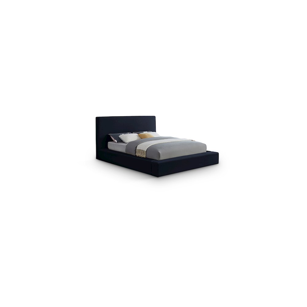 Dorian Navy Velvet King Bed