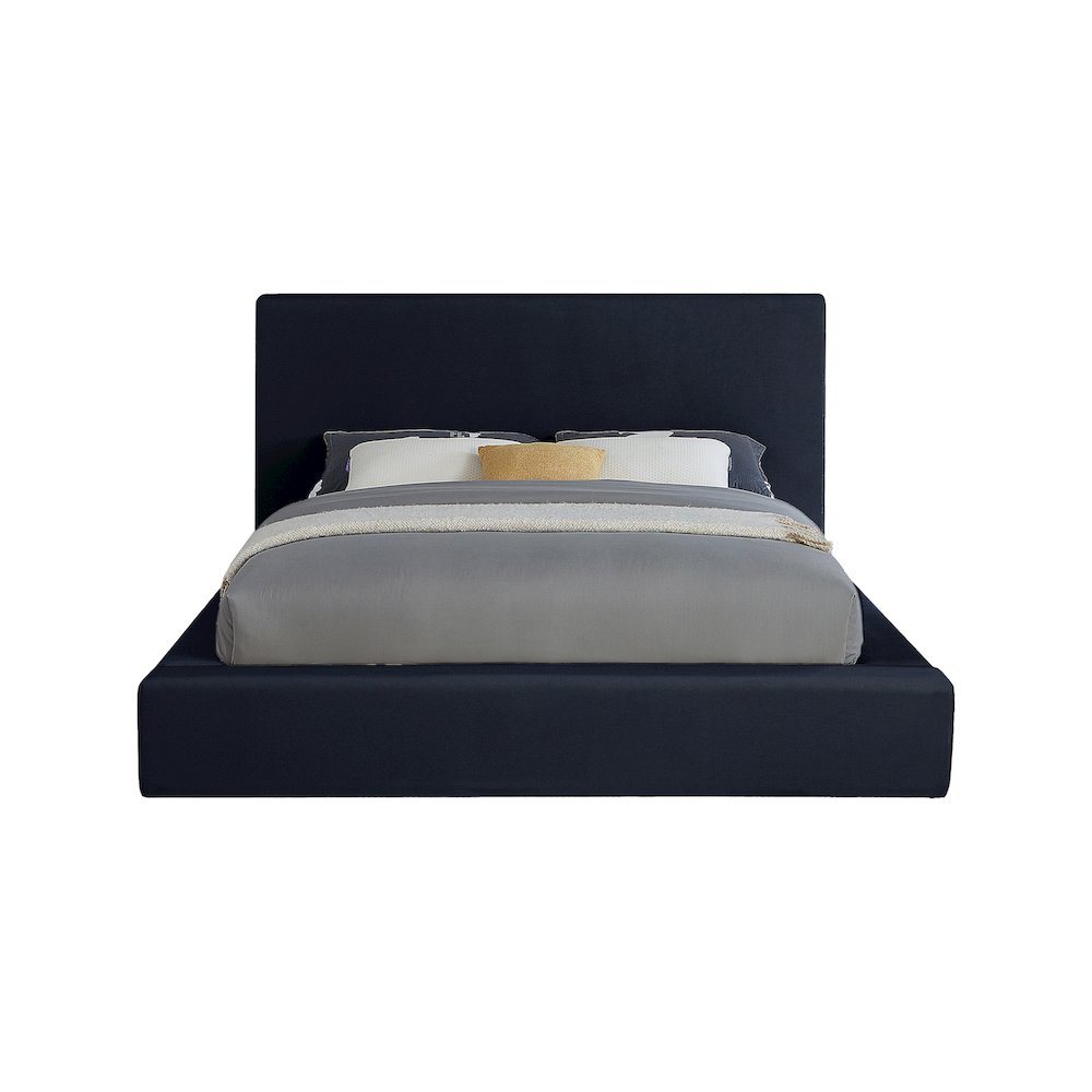 Dorian Navy Velvet King Bed