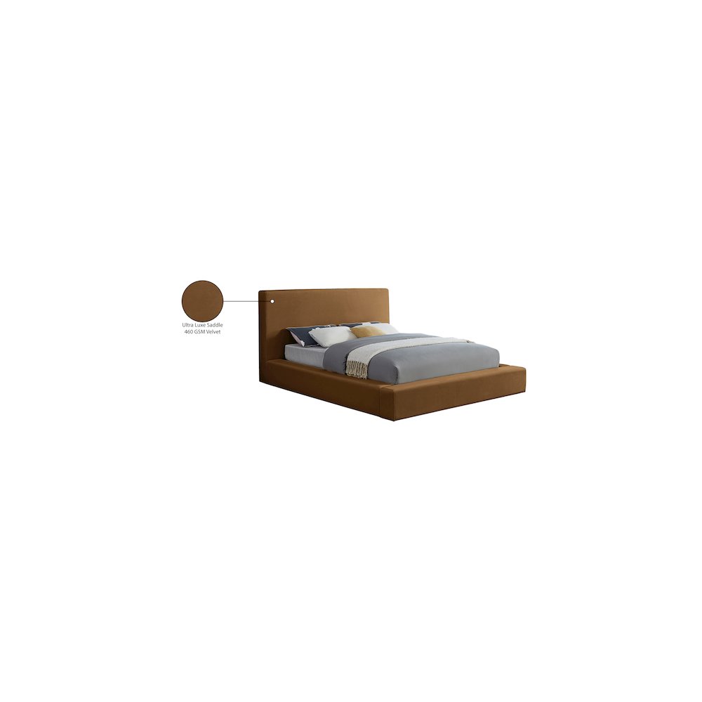 Dorian Saddle Velvet King Bed