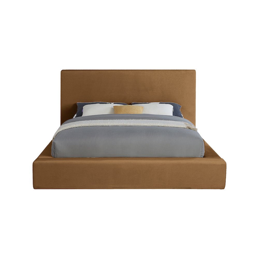 Dorian Saddle Velvet Queen Bed