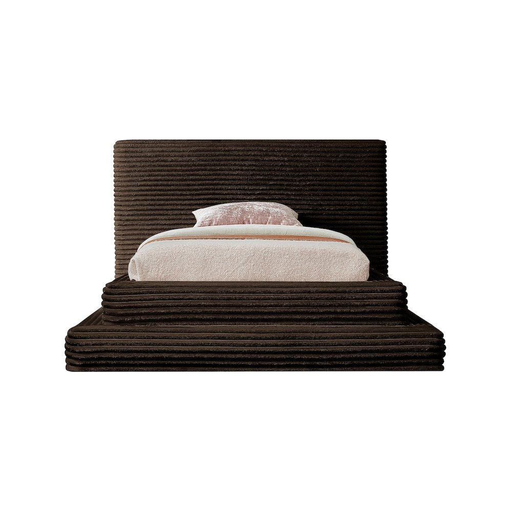 Drew Brown Corduroy Fabric Twin Bed