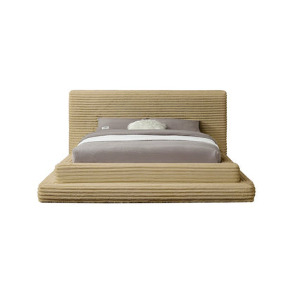 Drew Camel Corduroy Fabric Full Bed