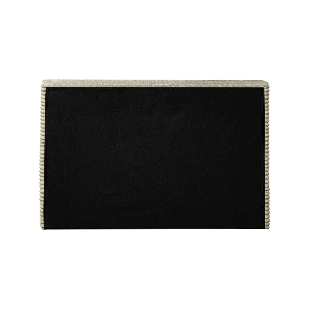 Drew Cream Corduroy Fabric Twin Bed