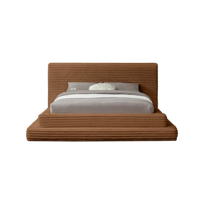 Drew Saddle Corduroy Fabric Queen Bed