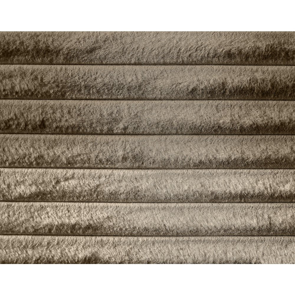 Drew Taupe Corduroy Fabric Full Bed