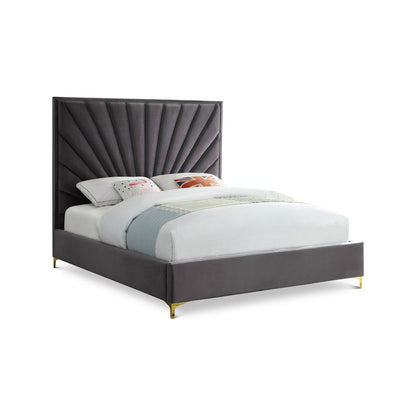 Eclipse Grey Velvet King Bed