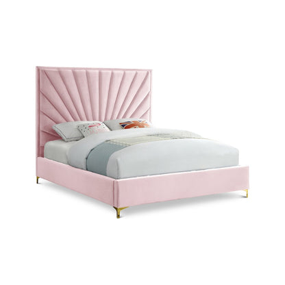 Eclipse Pink Velvet Queen Bed