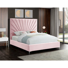 Eclipse Pink Velvet Queen Bed